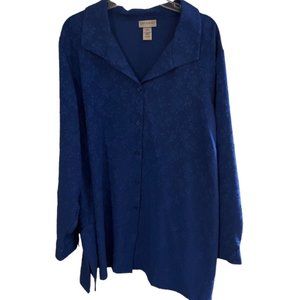 Catherines Cobalt Blue  Jacquard Shirt